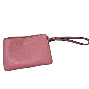 Coach Rose Leather Wristlet